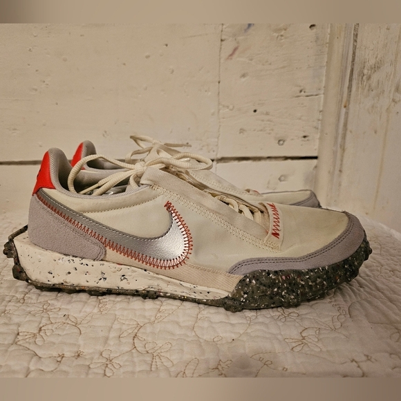 Nike Waffle Racer Crater Silver Womens 9.5 Running Neutral White - Picture 4 of 11